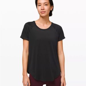 Lululemon Open Up Tie Back Tee, Black size 4